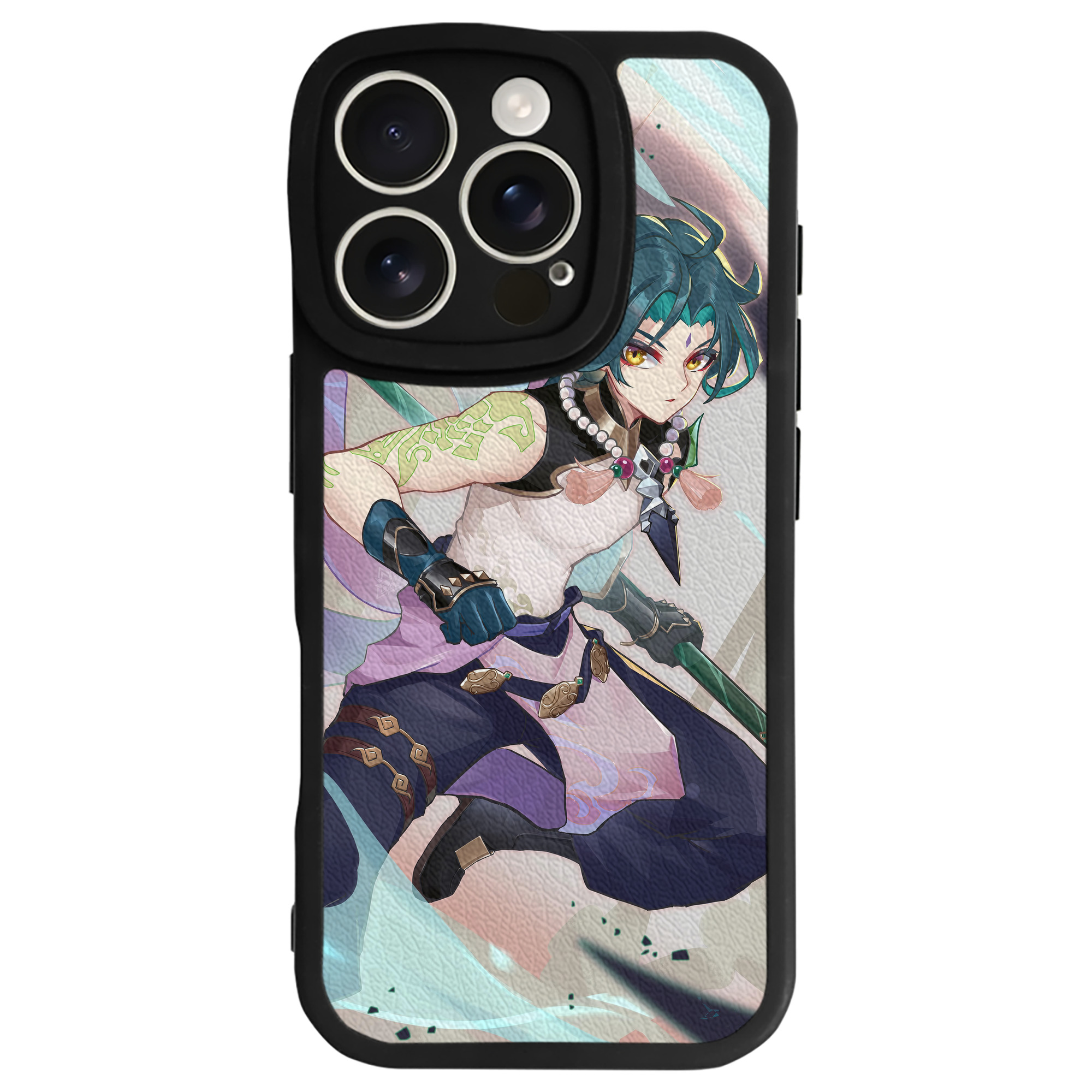 げんし神 genshin 【iPhone 16シリーズ対応】シリコンスマホケース（レザー調） 材質：シリコン